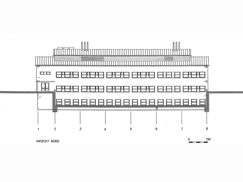 Grundriss und Lngsschnitt